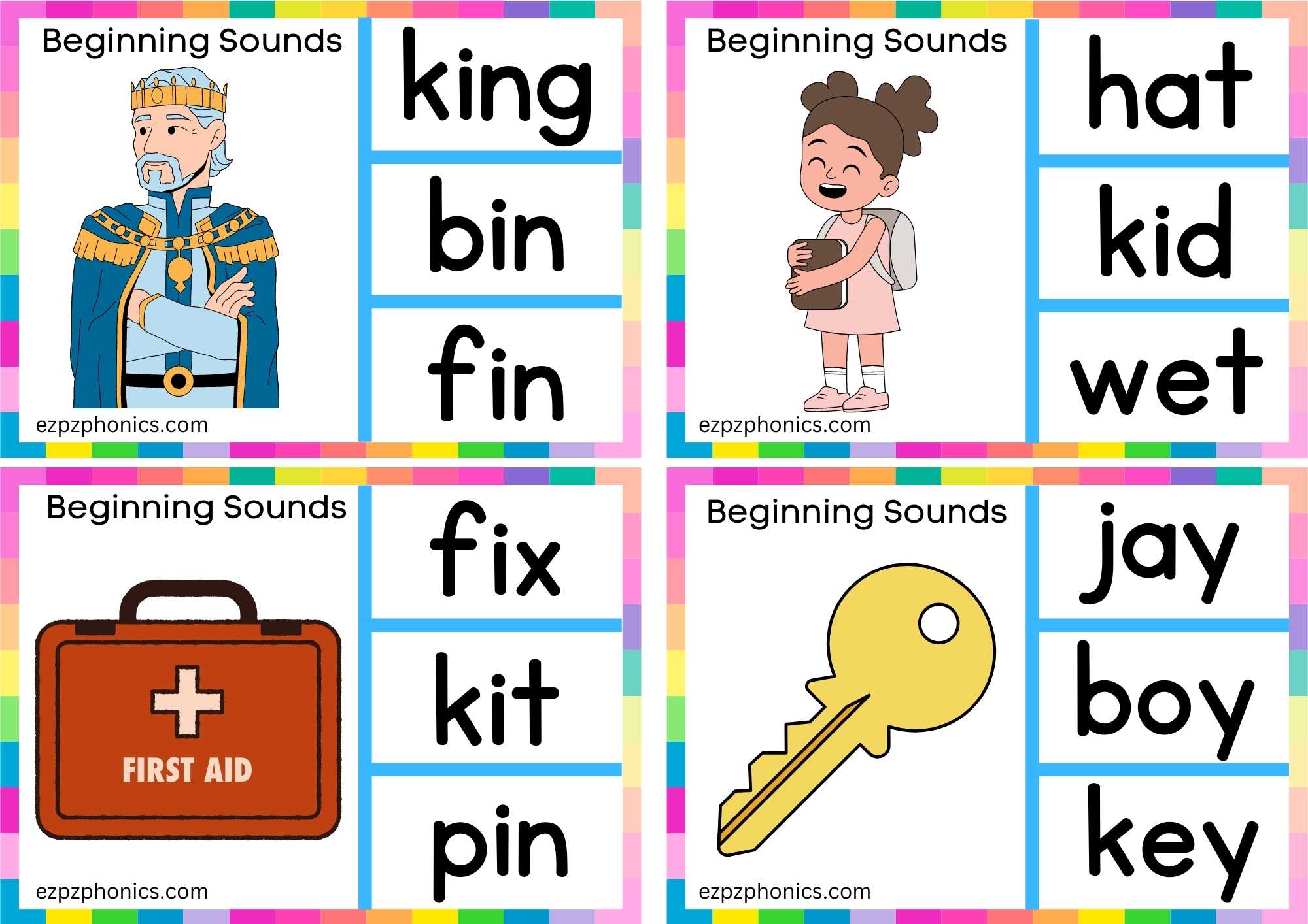 Letter K Look At The Image And Clip The Correct Word Group 1